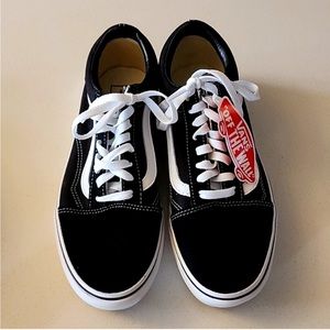 VANS. Old Skool style. Black and white. Size 10 women’s.